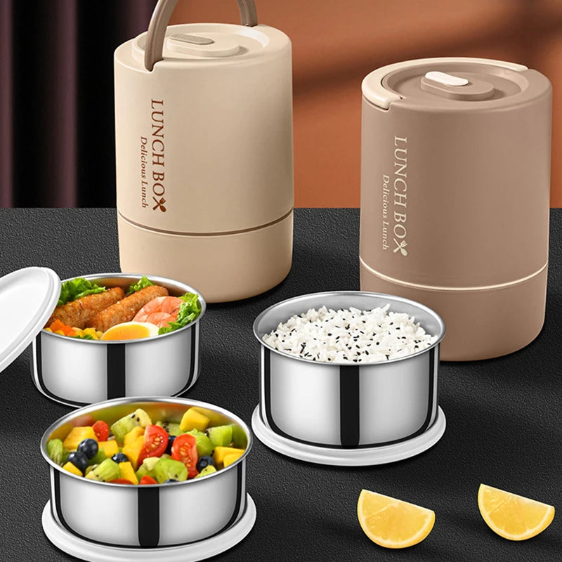 Elevate Your Lunch Experience with Our 4-Piece Stackable Stainless Steel Bento Box Set (47.5 Ounces) – Stylish, Leakproof, and Perfect for On-the-Go!