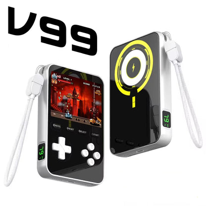 Power Up Your Play: Mini Game Console Thin Magnetic Wireless Power Bank 5000mAh - Fast Charging for iPhone 16 & Samsung!