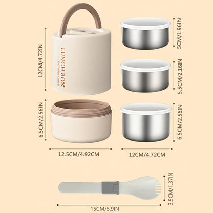 Elevate Your Lunch Experience with Our 4-Piece Stackable Stainless Steel Bento Box Set (47.5 Ounces) – Stylish, Leakproof, and Perfect for On-the-Go!