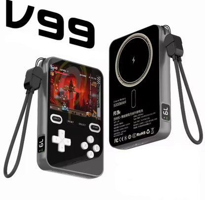 Retro Game Console & Magnetic Wireless Power Bank (5000mAh)