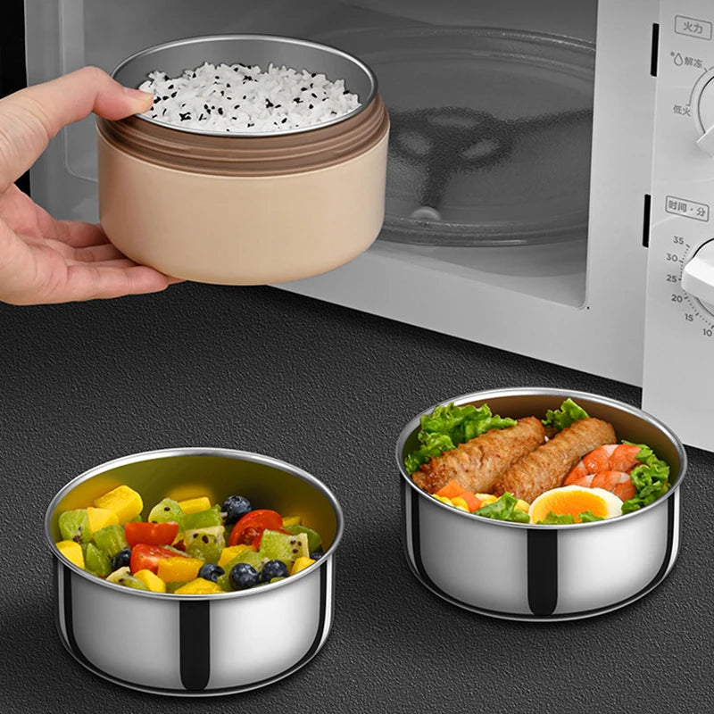 Elevate Your Lunch Experience with Our 4-Piece Stackable Stainless Steel Bento Box Set (47.5 Ounces) – Stylish, Leakproof, and Perfect for On-the-Go!